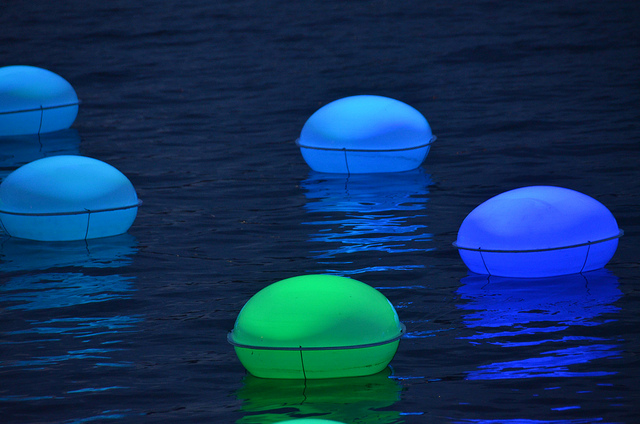 Outdoor schwimmende Licht Pool Garten Wasser LED-Leuchten Blume Y6D2