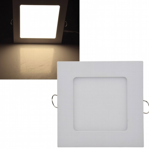LED Licht-Panel &quot;QCP-12Q&quot;, 12x12cm 230V, 6W, 420 Lumen, 2900K / warmweiß