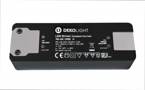 Deko-Light BASIC, CC, V8-40-1050mA/40V Schwarz
