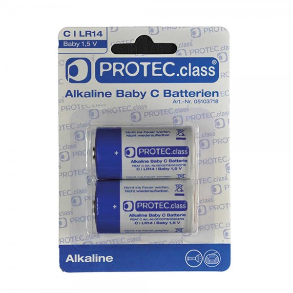 PROTEC.CLASS C Baby Batterien 2er Blister PBAT C-0