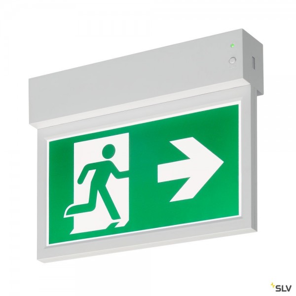 SLV P-LIGHT Emergency Exit sign small ceiling/wall, white