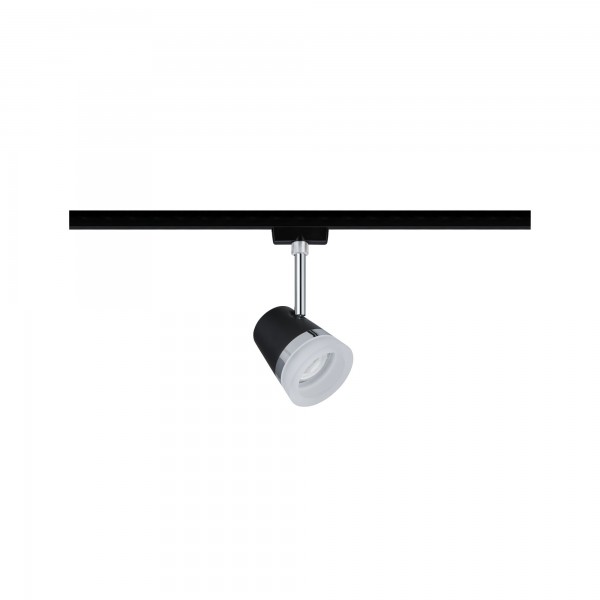 Paulmann URail Spot Cone max 1x15W Schwarz matt/ Chrom 230V Metall/Kunststoff