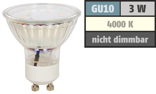 McShine LED-Strahler McShine &#039;&#039;ET10&#039;&#039;, GU10, 3W, 250 lm, neutralweiß