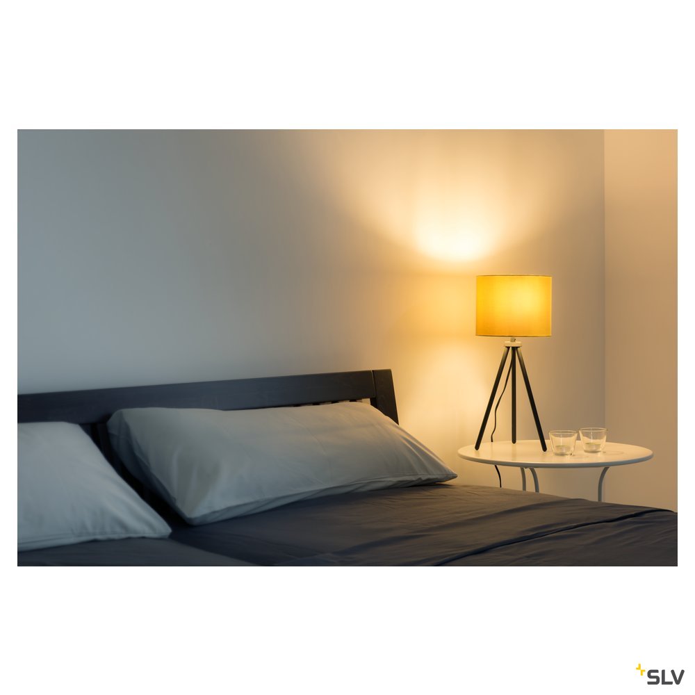 SLV Fenda Mix & Match Tischleuchte E27 Schlafzimmer ohne Schirm schwarz Stahl 