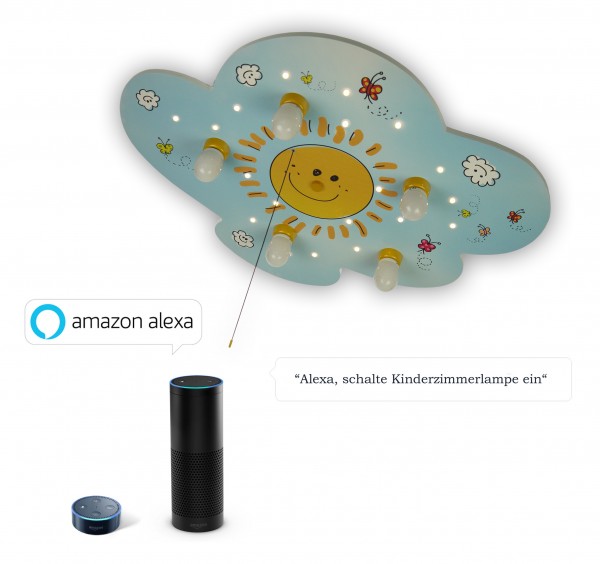 Niermann Deckenleuchte Wolke Sunny &#039;Amazon Alexa kompatibel&#039; ,Sonoff