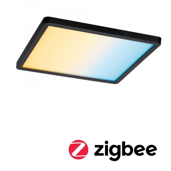 Paulmann VariFit LED Einbaupanel Areo Smart Home Zigbee IP44 eckig 230x230mm Tunable White Schwarz