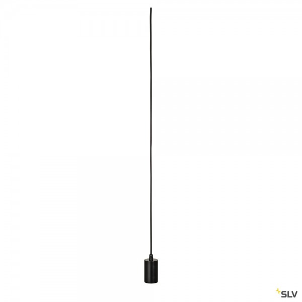 SLV FITU, Pendelleuchte, A60, rund, schwarz, 5m Kabel mit offenem Kabelende, max. 60W
