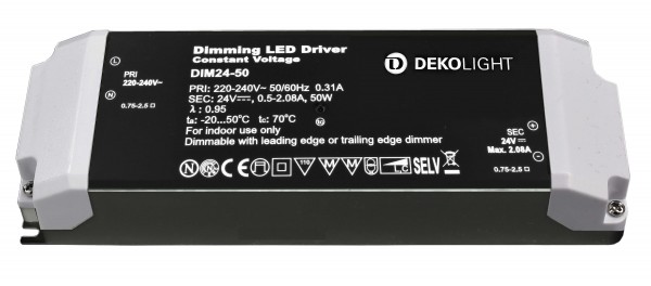 Deko-Light BASIC, DIM, CV, 24V 12-50W Schwarz