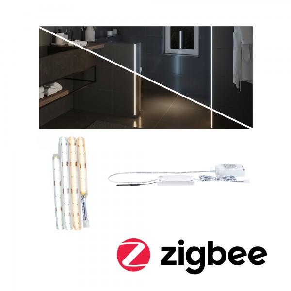 Paulmann LumiTiles LED Stripe Smart Home Zigbee COB Slim 1m IP44 3W 260lm 544LEDs/m Tunable White 7V