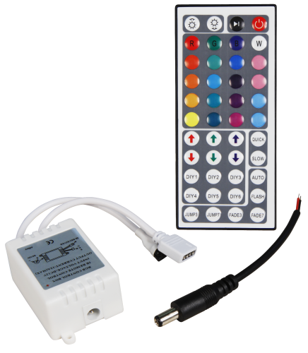 McShine RGB-Controller McShine für LED-Stripes inkl. Mega-Fernbedienung mit 44 Knöpfen