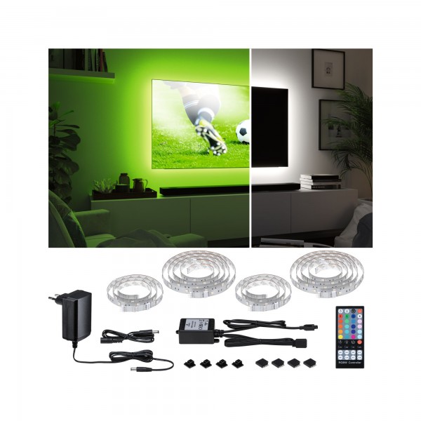 Paulmann MaxLED 250 LED Strip TV Comfort Basisset 65 Zoll 4,3m 22W 234lm/m 28LEDs/m RGBW+ 24VA