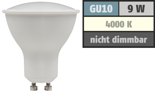McShine LED-Strahler McShine &#039;&#039;PV-90&#039;&#039; GU10, 9W, 900lm, 120°, 4000K, neutralweiß