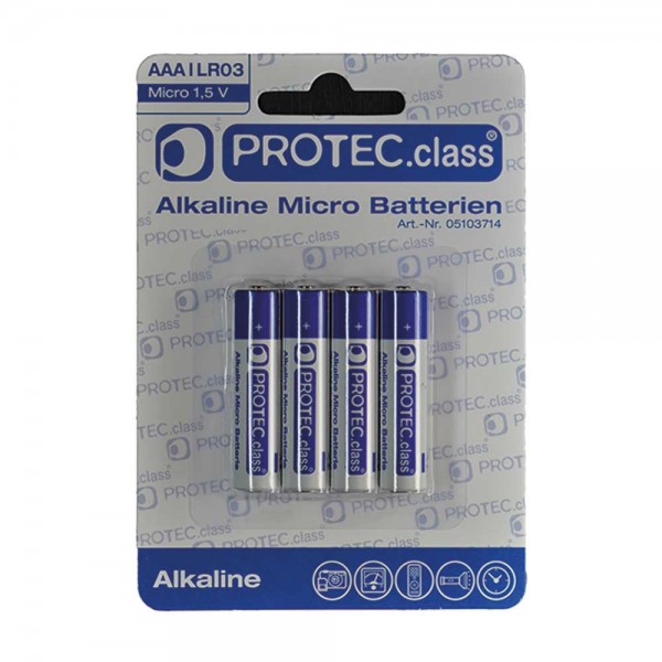 PROTEC.CLASS AAA Micro Batterien 4er Blister PBAT AAA-0