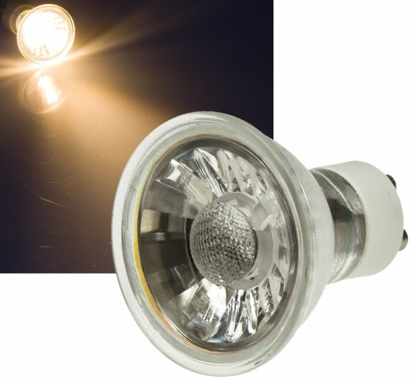 LED Strahler GU10 &quot;H50 COB&quot; 1 COB, 3000k, 400lm, 230V/5W, warmweiß
