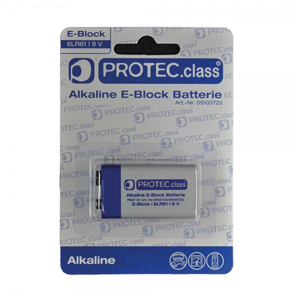 PROTEC.class Batterien Batterie PBAT 9V Block 1Blister (MHD)