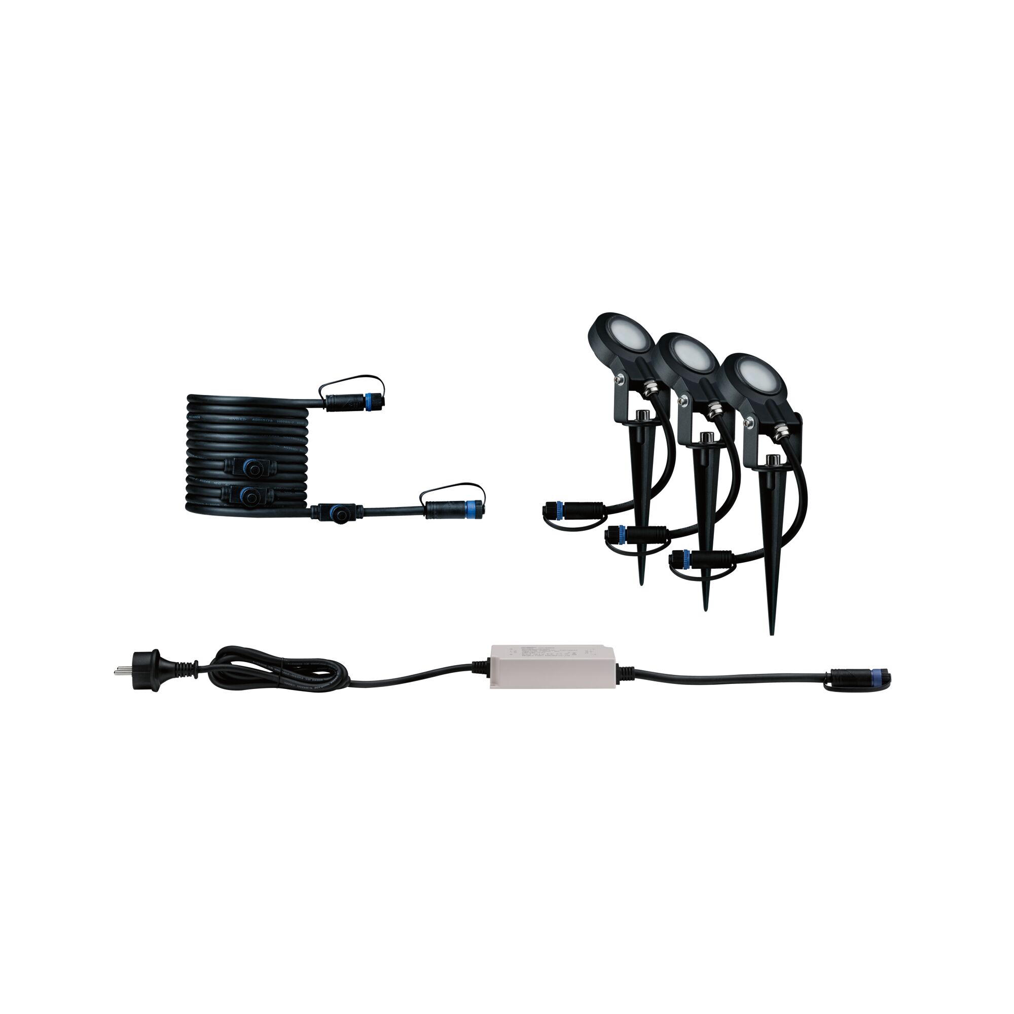 Paulmann Outdoor Plug & Shine Spot Sting Set IP67 3000K 3x6W 24V dimmable |  Gartenleuchten | Außenbeleuchtung | Lampen Kontor | Alle Lampen