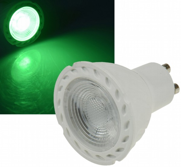 LED Strahler GU10 &quot;LDS-50&quot; grün 38°, 230V/5W