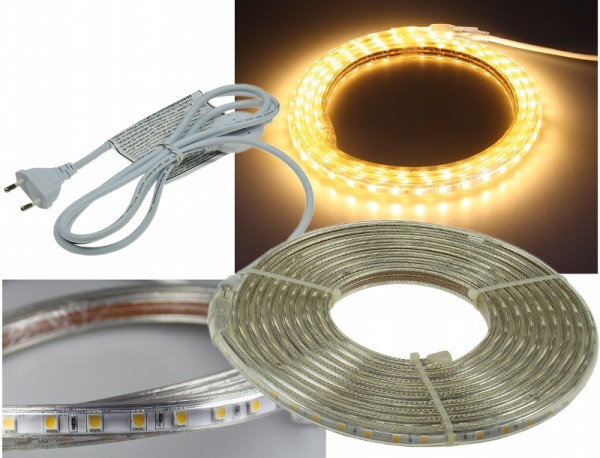 LED-Stripe &quot;Ultra-Bright&quot; 230V, 5,0m 600 Lumen/Meter, warmweiß