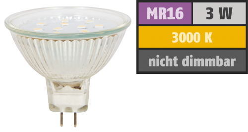 McShine LED-Strahler McShine &#039;&#039;ET10&#039;&#039;, MR16, 3W, 250 lm, warmweiß