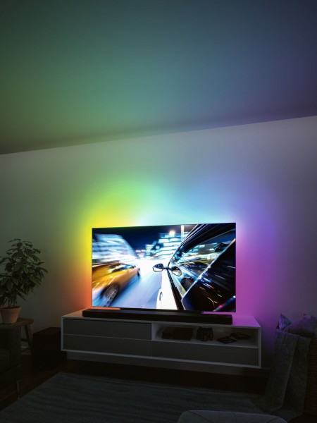 Paulmann USB LED Strip TV-Beleuchtung 75 Zoll 3,1m 5W 60LEDs/m RGB+