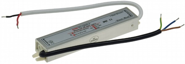 elektronischer LED-Trafo IP67, 1-20 Watt Ein 170-250V, Aus 12V=, wasserdicht