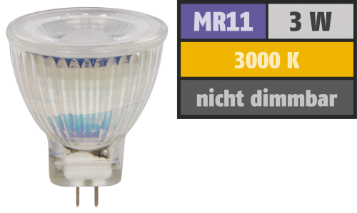 McShine LED-Strahler McShine &#039;&#039;MCOB&#039;&#039; MR11 / G4, 3W, 250 lm, warmweiß
