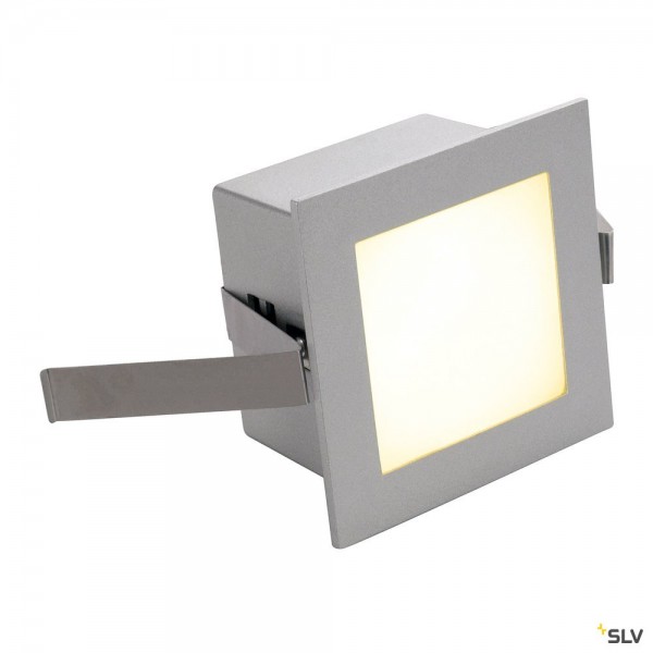 SLV FRAME BASIC LED Einbau- leuchte, eckig, silbergrau, warmweisse LED