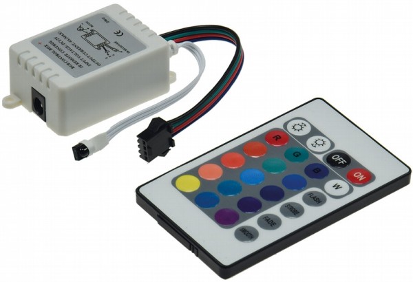 RGB-Controller für LED-Stripes 19495/496/497, incl. IR-Fernbedienung