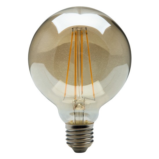 Heitronic LED Leuchtmittel E27 4W Globeform Glühfaden-imitiation goldener