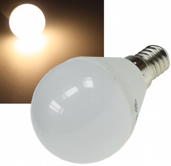 LED Tropfenlampe E14 &quot;T50&quot; warmweiß 3000k, 400lm, 230V/5W