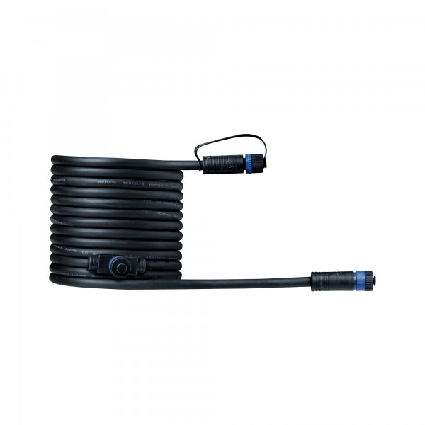 Paulmann Outdoor Plug &amp; Shine Cable IP68 5m 1 in-2 out 2x1,5mm² Schwarz Kunststoff