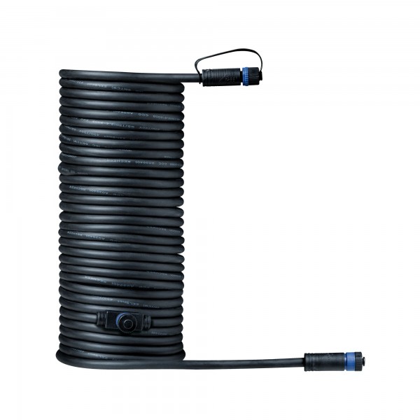 Paulmann Outdoor Plug &amp; Shine Cable IP68 10m 1 in-2 out 2x1,5mm² Schwarz Kunststoff