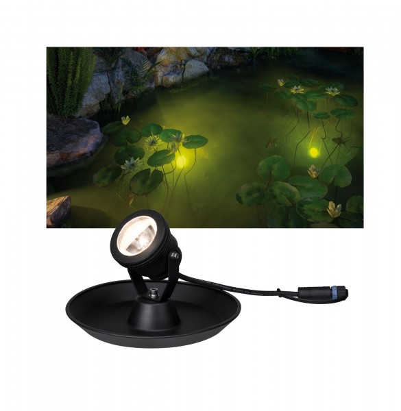 Paulmann Outdoor Plug&amp;Shine Underwater Spot IP68 3000K 24V 4W with 2m cable