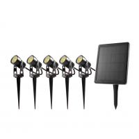 SIMON LED Solarstrahler IP65 3000K 5W / 70lm pro Leuchte 5´er Set