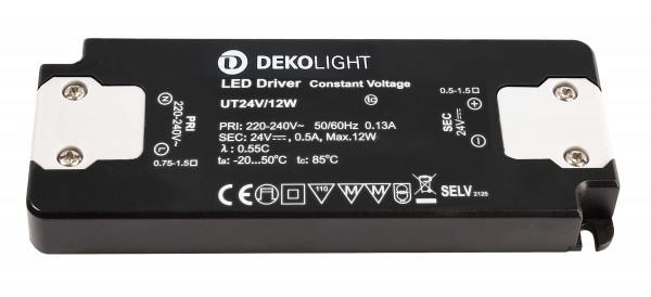 Deko-Light FLAT, CV, UT24V/12W Schwarz