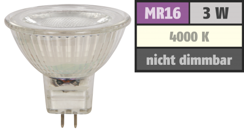 McShine LED-Strahler McShine &#039;&#039;MCOB&#039;&#039; MR16, 3W, 250 lm, neutralweiß