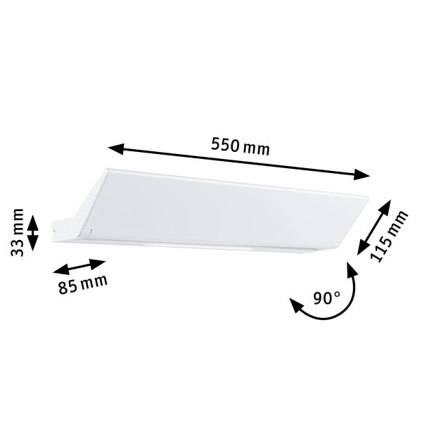 Paulmann LED Wandleuchte Ranva 3-Step-Dim 2700K 1.400lm / 210lm 230V 13 / 1x2W dimmbar Weiß matt